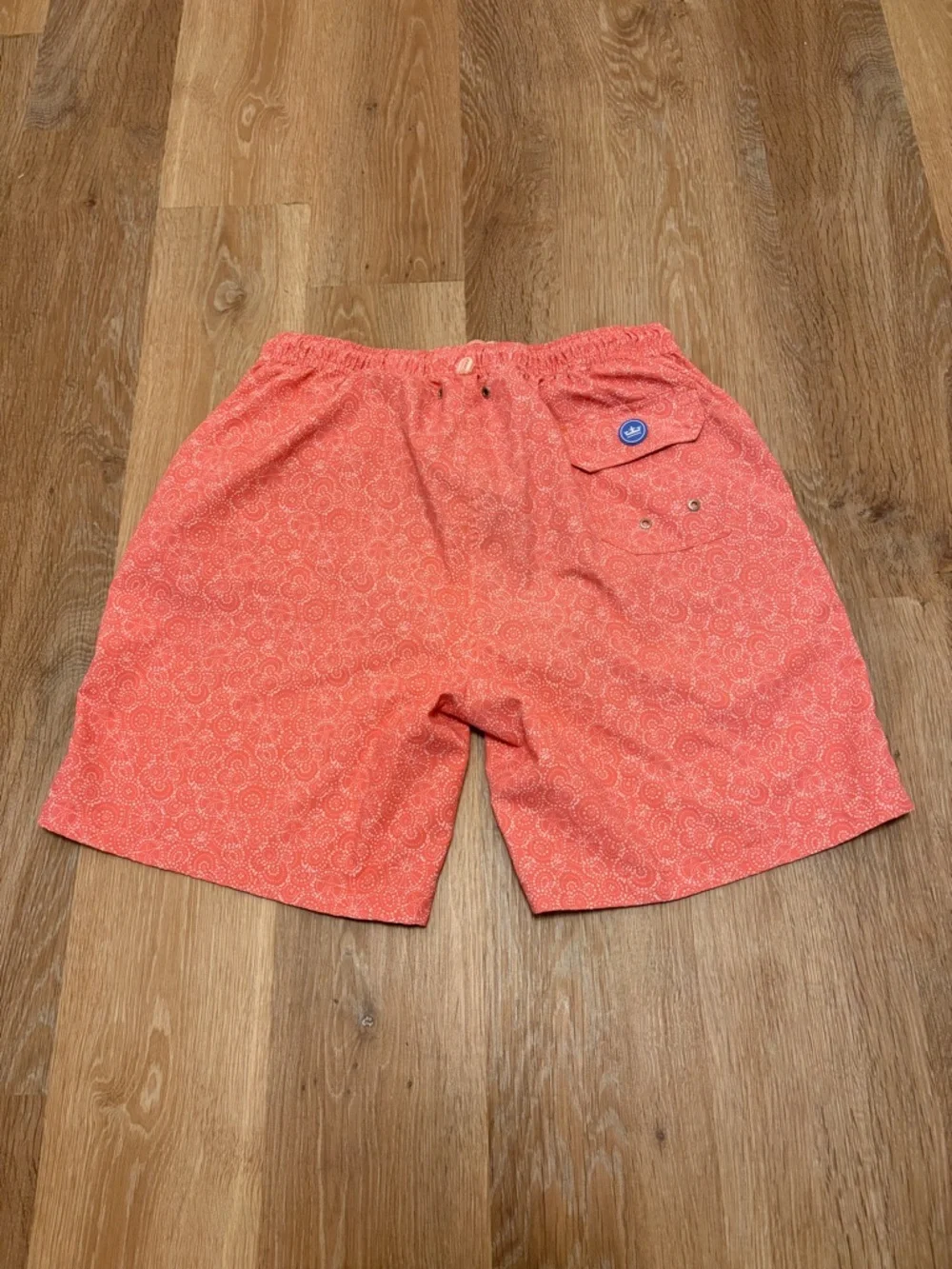Peter Millar Coral Patterned Men’s Swim Trunks